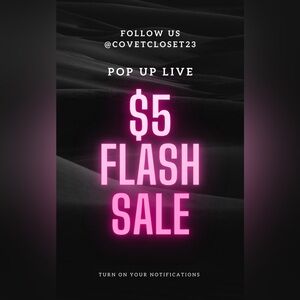 $5 Starts Join me for a Pop Up closet clean out!
